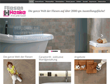Tablet Screenshot of fliesen-henke.de